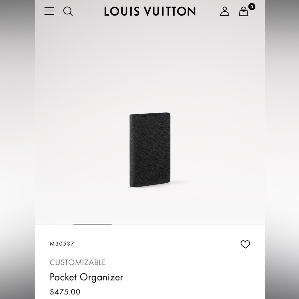 NIB Louis Vuitton Black Key Card Holder Leather Accessory